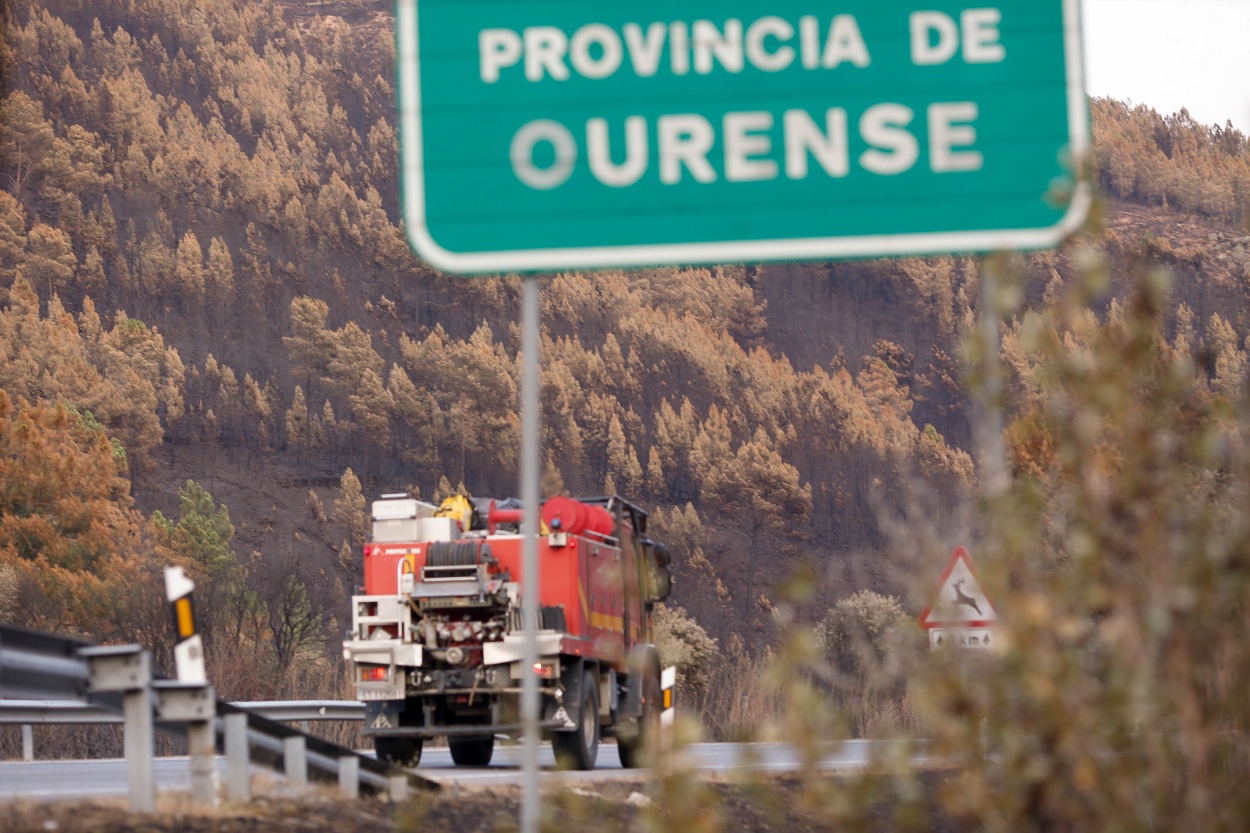 Ourense ha visto como, hasta el momento, se han quemado 87.000 hectáreas de superficie (Foto: Europa Press).
