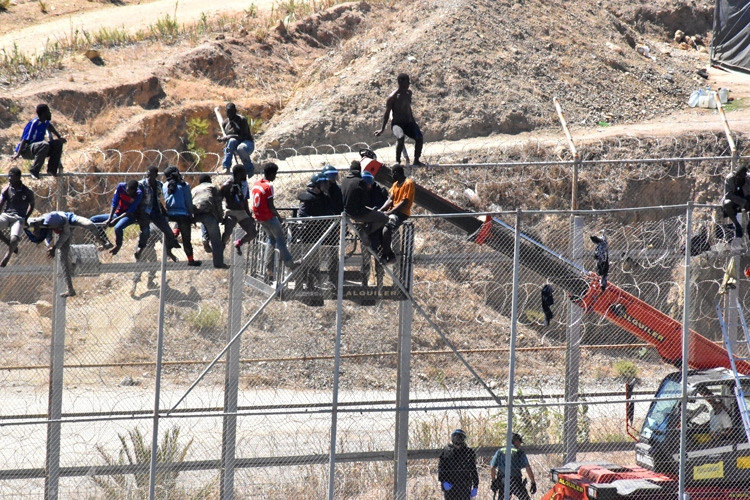 Imagen de la valla de Melilla