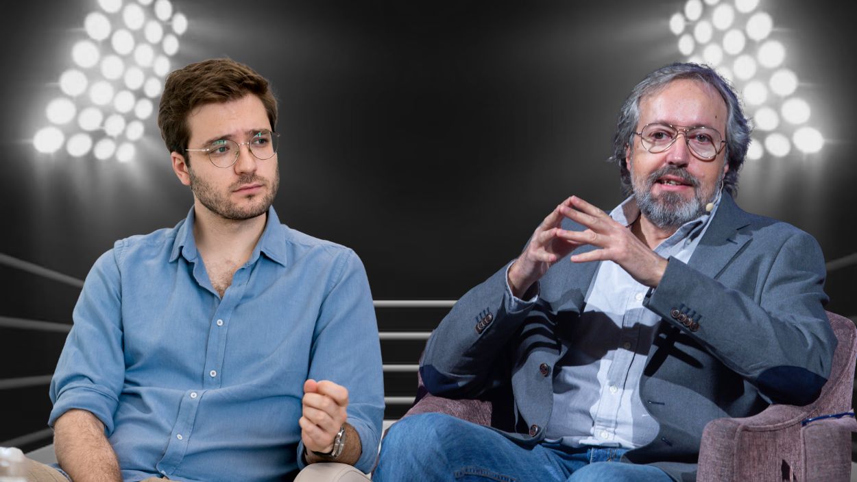 A la izquierda Alan Barraso, a la derecha Juan Carlos Girauta. Fotomontaje.