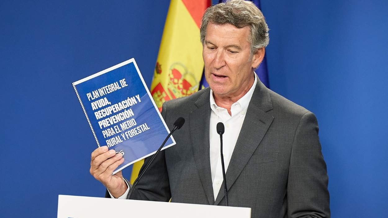 El presidente del PP, Alberto Núñez Feijóo. EP.