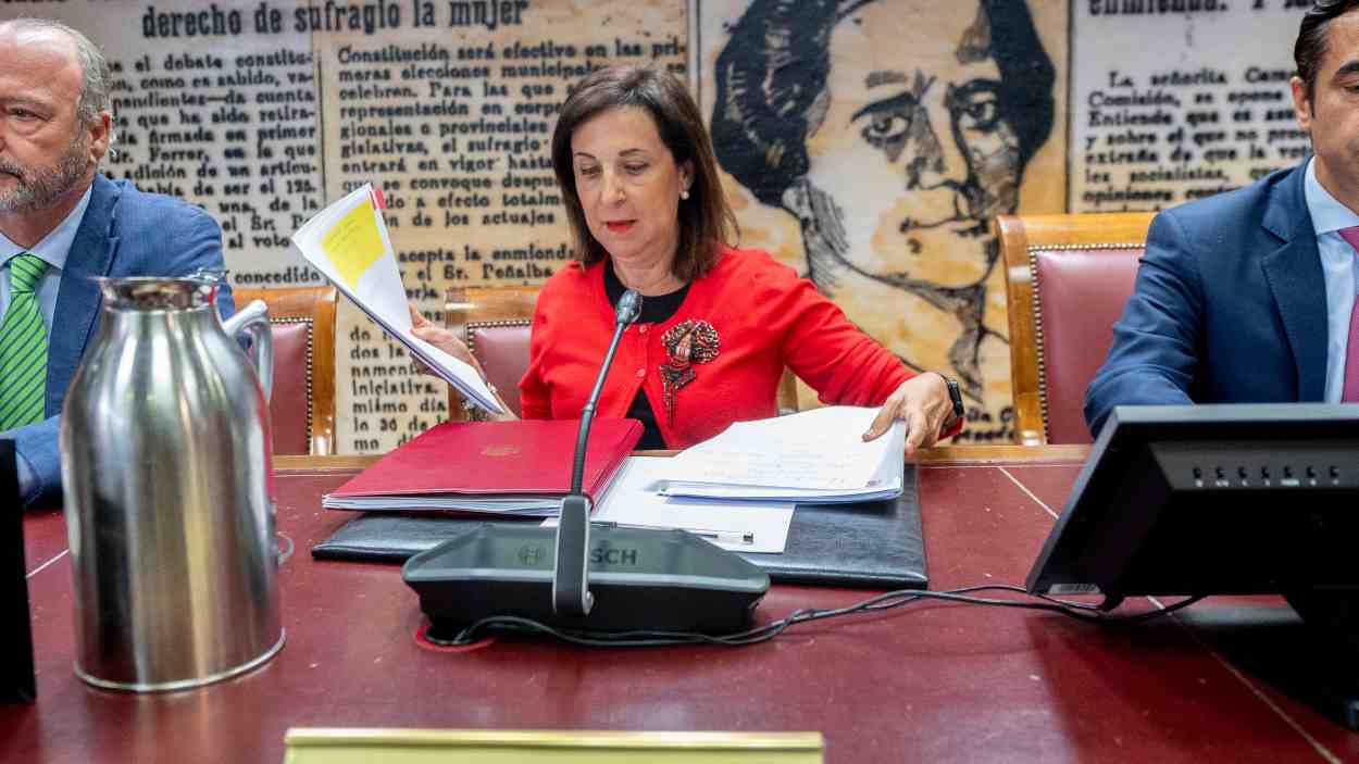 Robles, en la comparecencia en el Senado. EP
