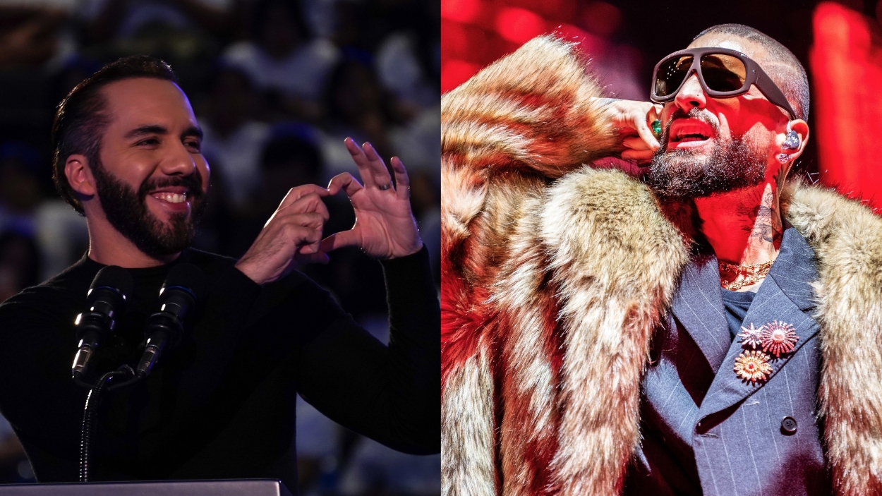 Maluma y Nayib Bukele. Elaboración propia 