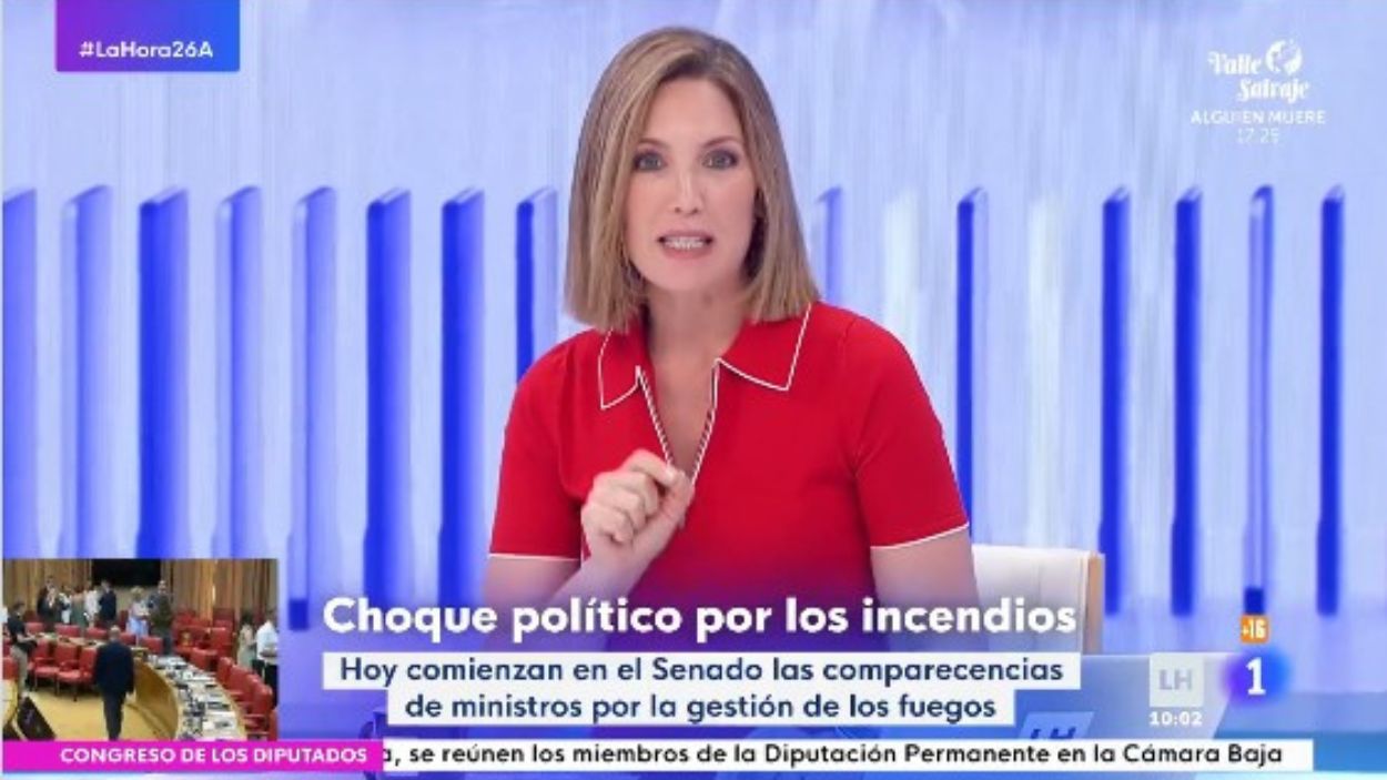 Silvia Intxaurrondo en 'La Hora de La 1'. TVE