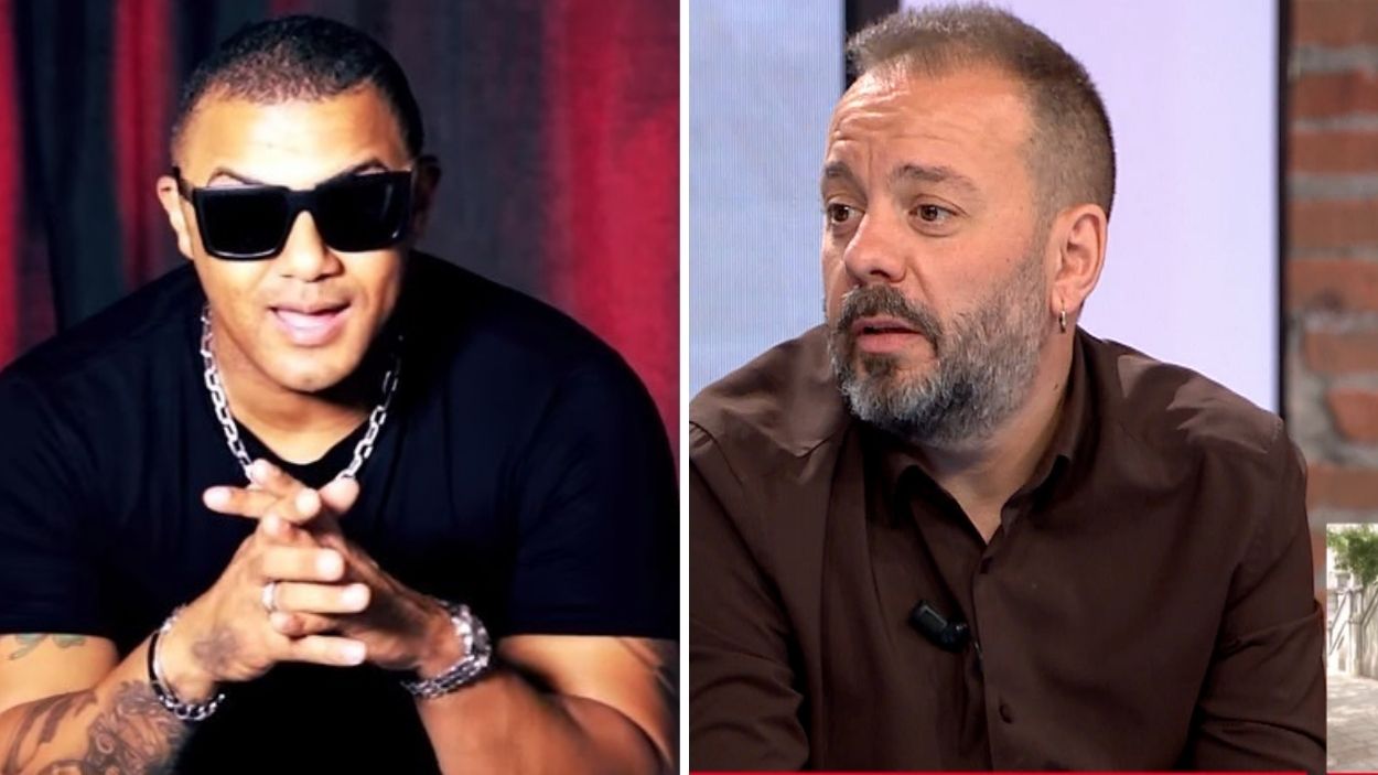 El cantante Henry Méndez y el periodista Antonio Maestre. EP.