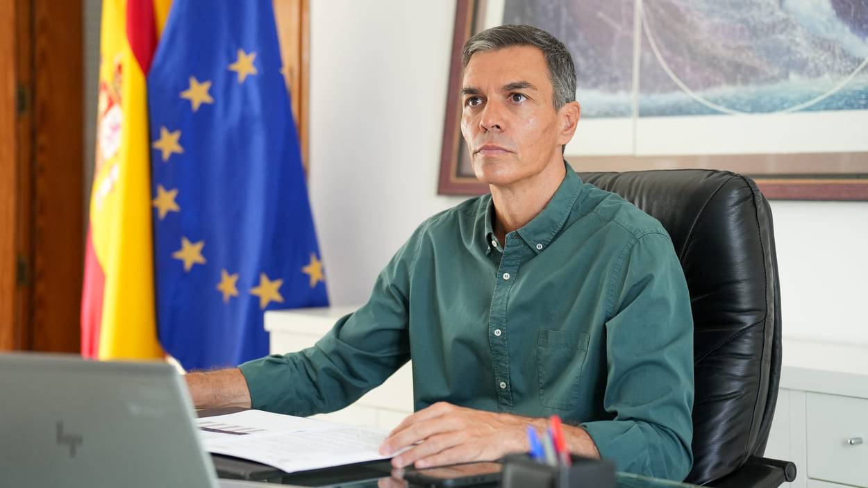 El presidente del Gobierno, Pedro Sánchez, preside la reunión del Comité Estatal de Coordinación (CECOD) contra los incendios. EP.