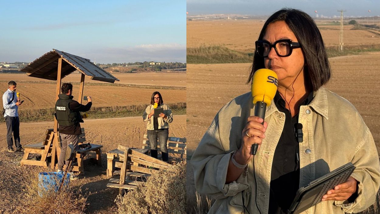 Angels Barceló arranca la temporada de 'Hoy por Hoy' desde la frontera de Gaza. Cadena SER