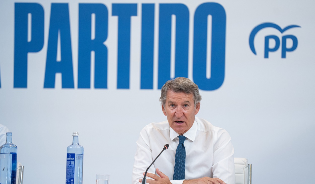 El presidente del PP, Alberto Núñez Feijóo. EP