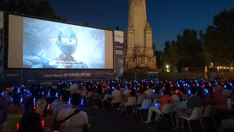 Proyección de una película en La Estival Proyección de una película en La Estival