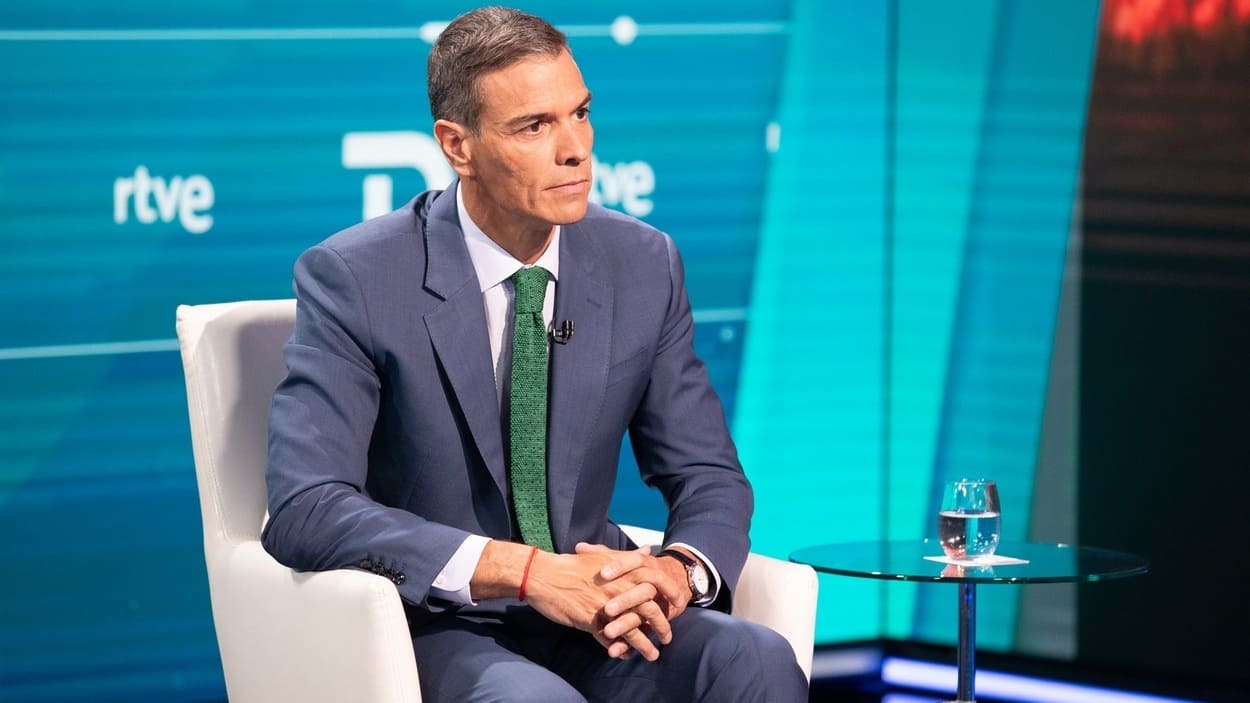 Pedro Sánchez en la entrevista a La 1. RTVE.