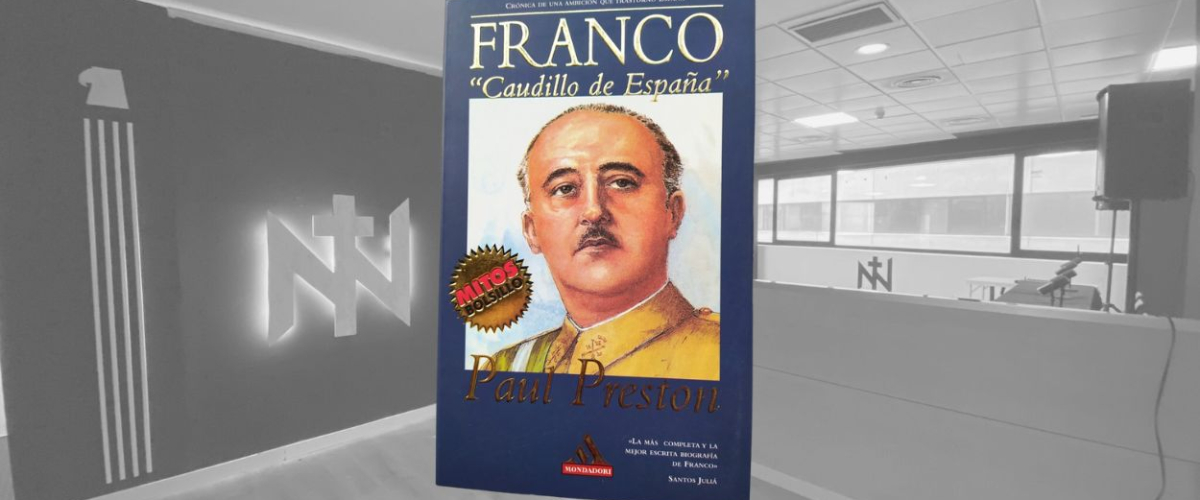 Ridículo de los neonazis del núcleo nacional: fardan de un libro que critica a Franco