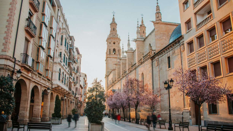 Una calle de Logroñoel destino ideal para un road trip para jubilados