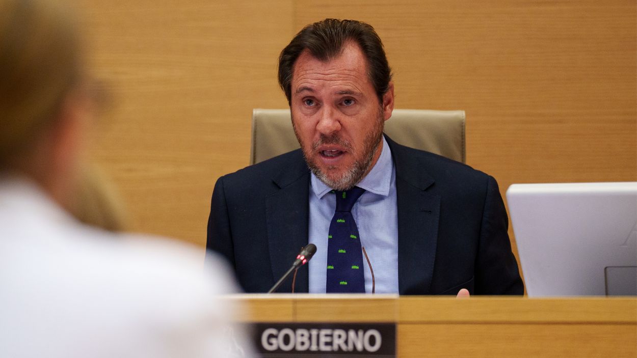 El ministro de Transportes, Óscar Puente, en una comparecencia en el Congreso de los Diputados. EP.
