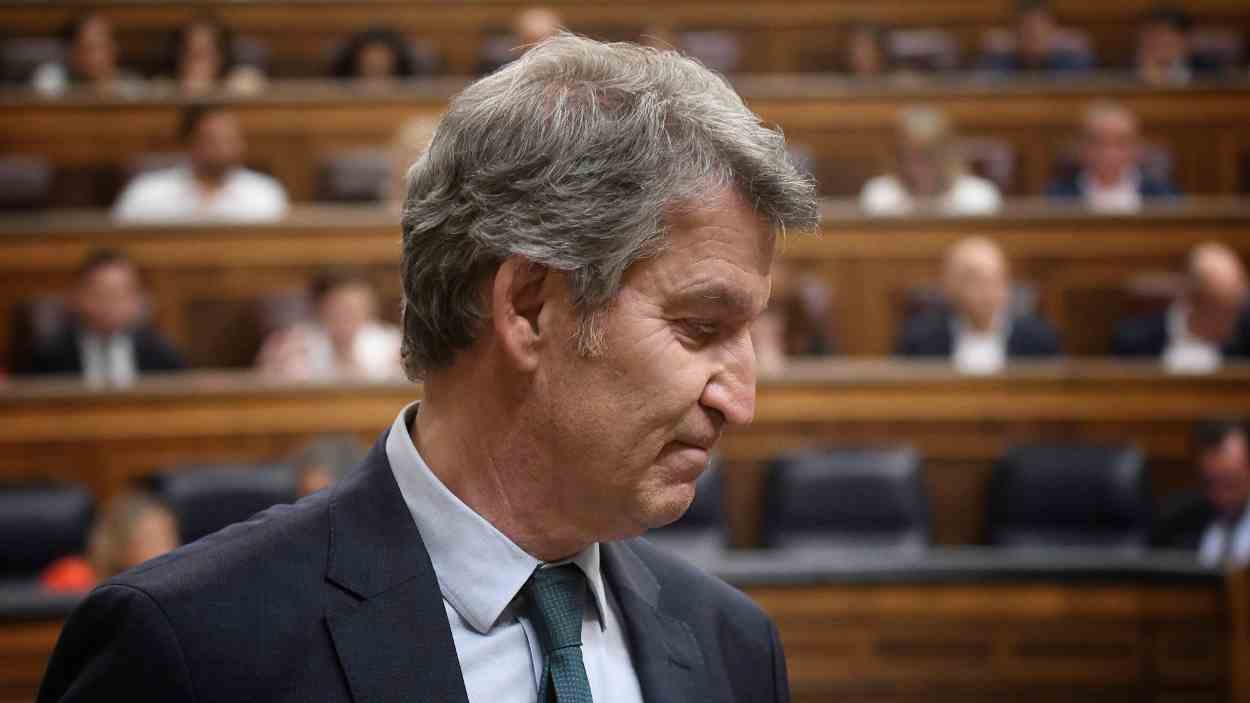 Feijóo en el Congreso de los Diputados. EP