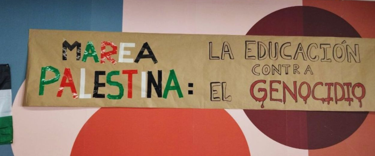 Los docentes del encierro por Palestina presentarán una petición formal al Gobierno para pedir el embargo de armas a Israel