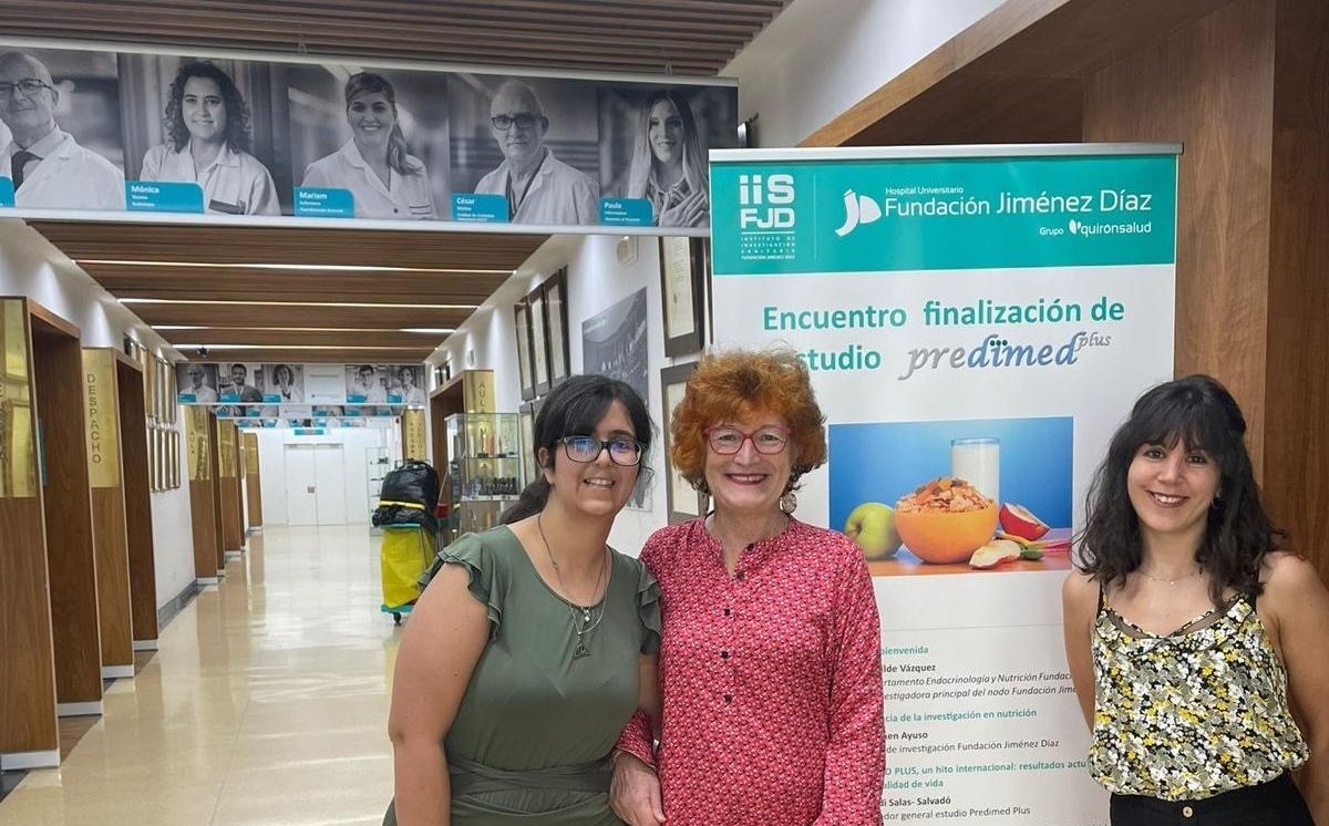 La doctora Vázquez y dos nutricionistas implicadas en el estudio.