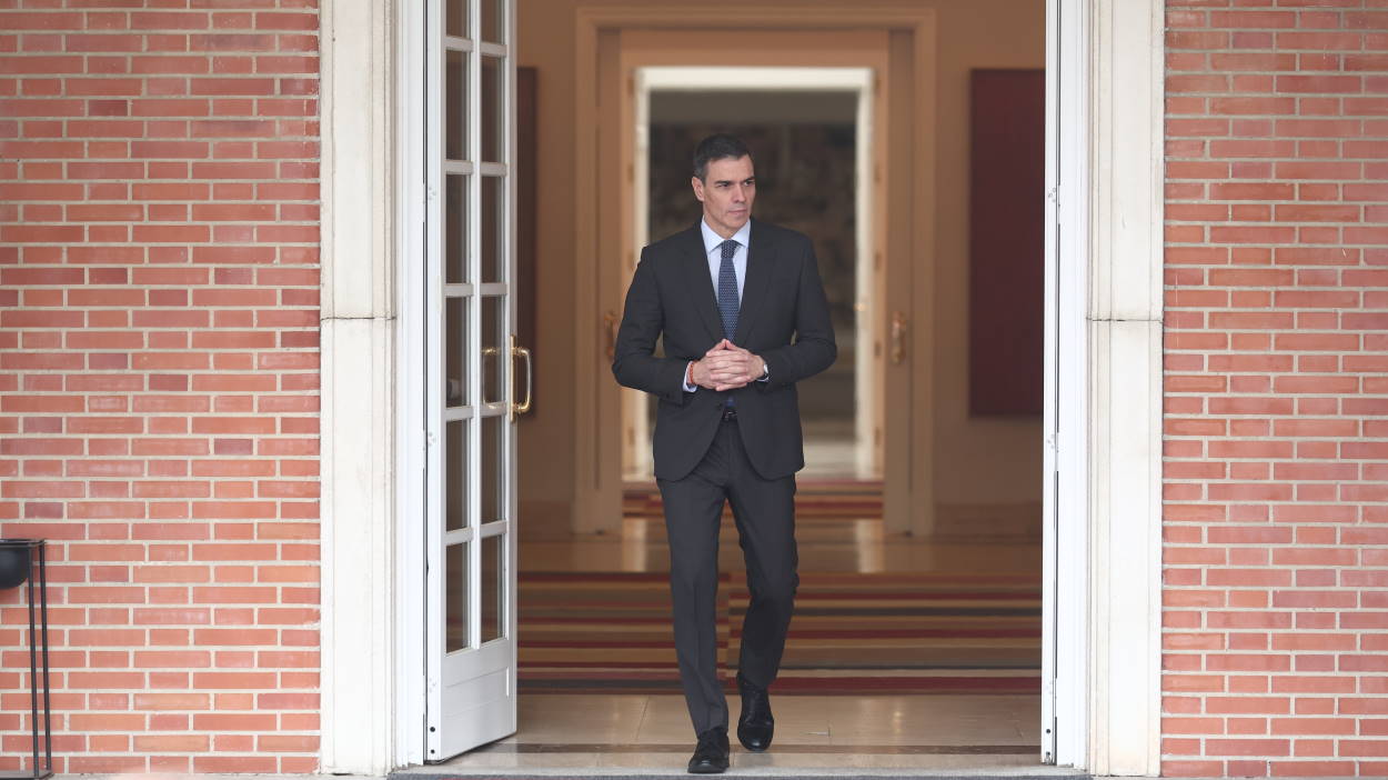 El presidente del Gobierno, Pedro Sánchez, anuncia nueve medidas contra el “genocidio” de Israel en Gaza. EP.