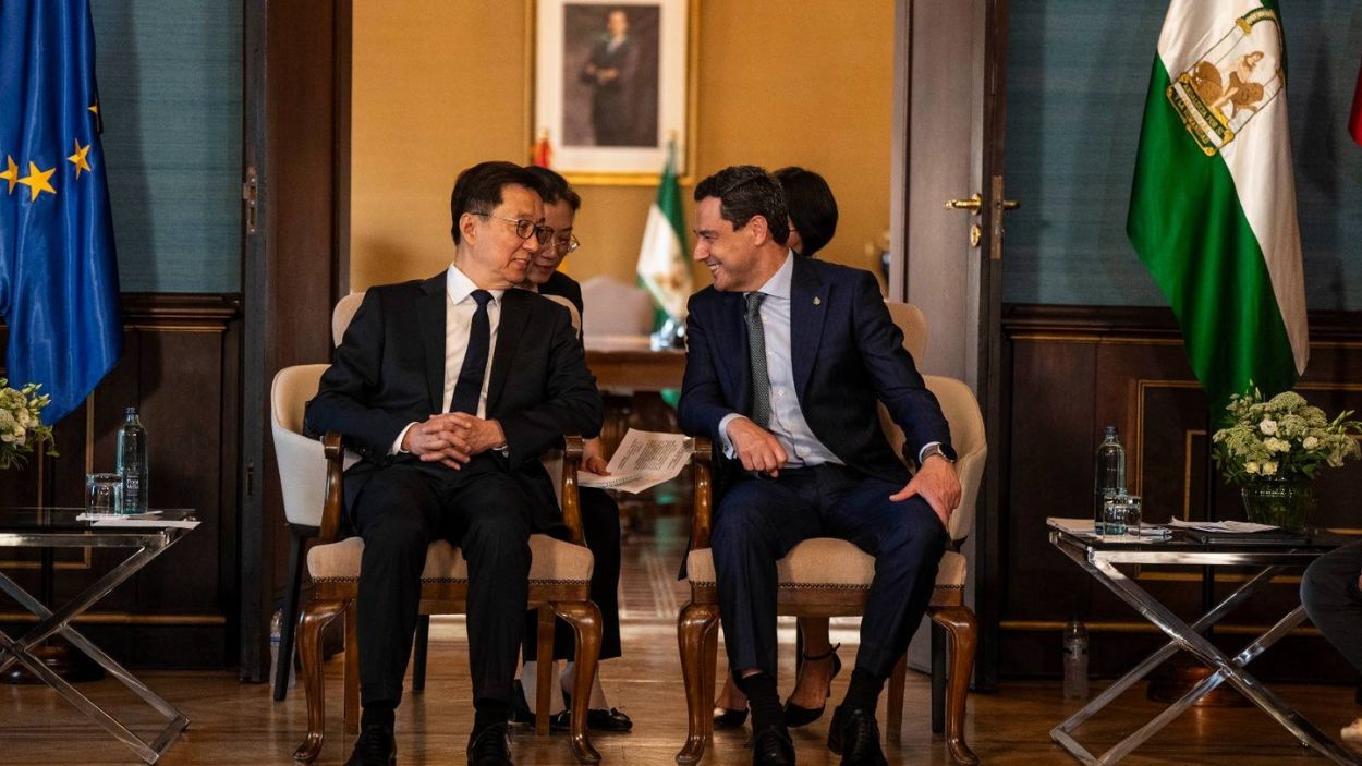 Moreno con el vicepresidente de China. Junta de Andalucía