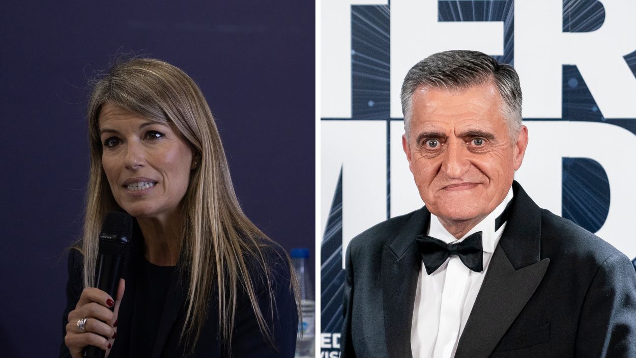 Fotomontaje de la periodista Maribel Vilaplana y el presentador de televisión El Gran Wyoming. Elaboración propia.