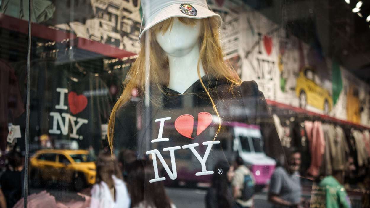 Tienda de recuerdos en la ciudad de Nueva York. EP