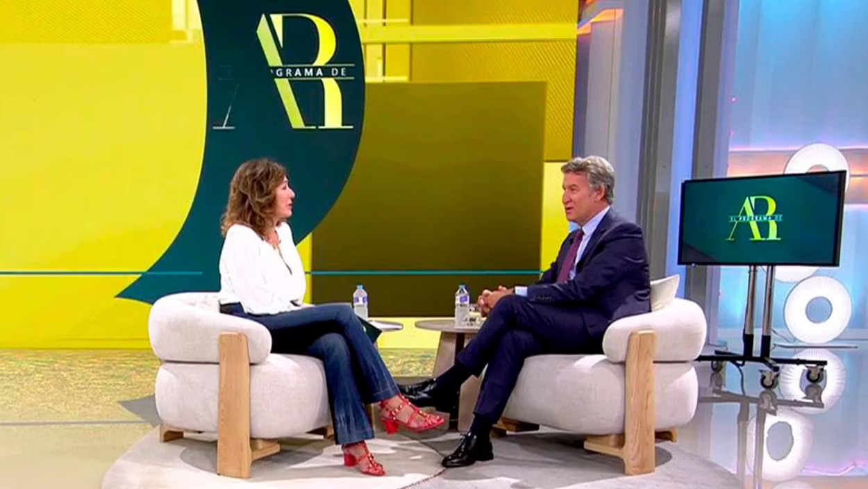 Ana Rosa Quintana y Alberto Núñez Feijóo en Telecinco
