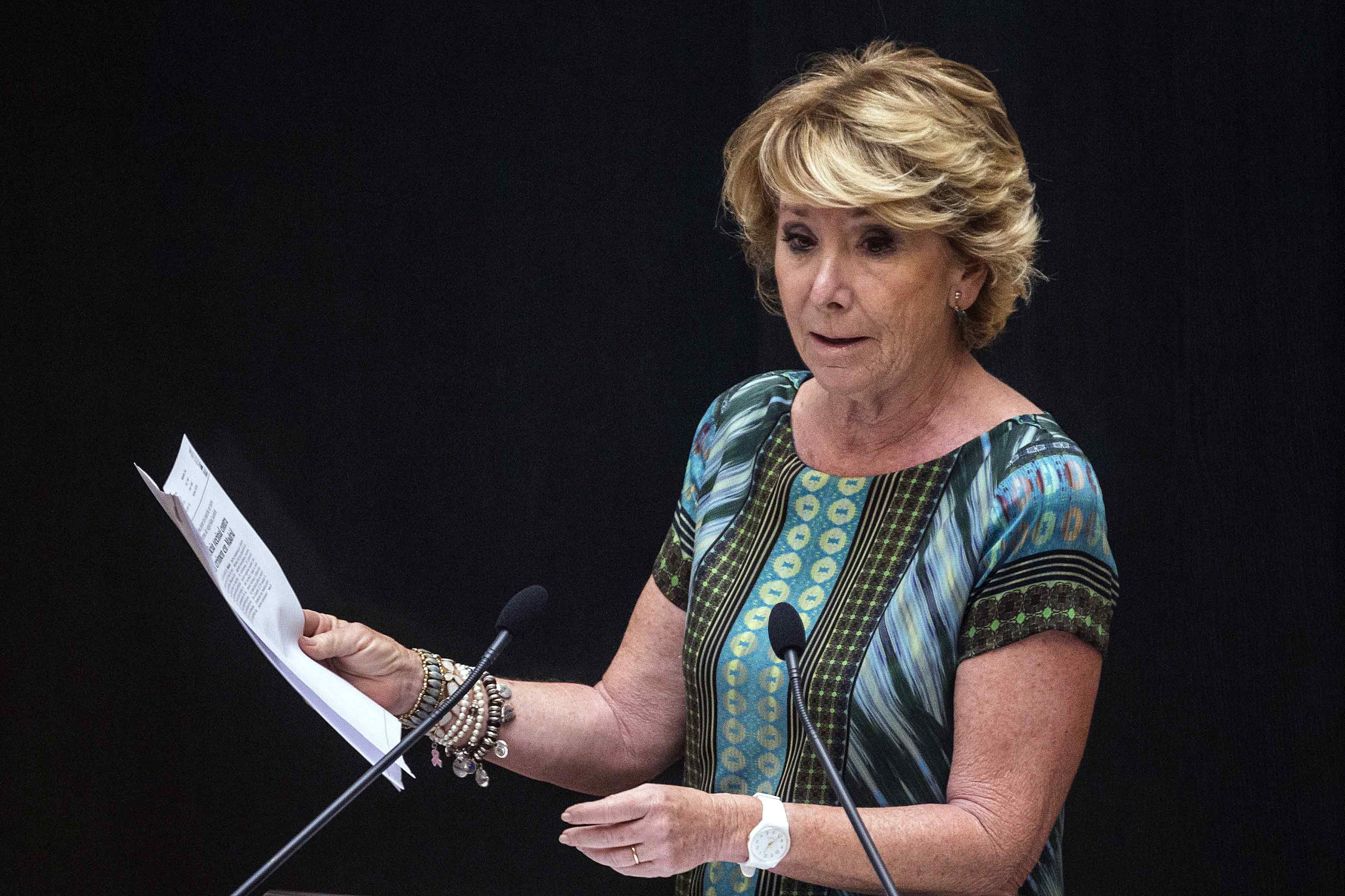 La portavoz del PP en el Ayuntamiento de Madrid, Esperanza Aguirre