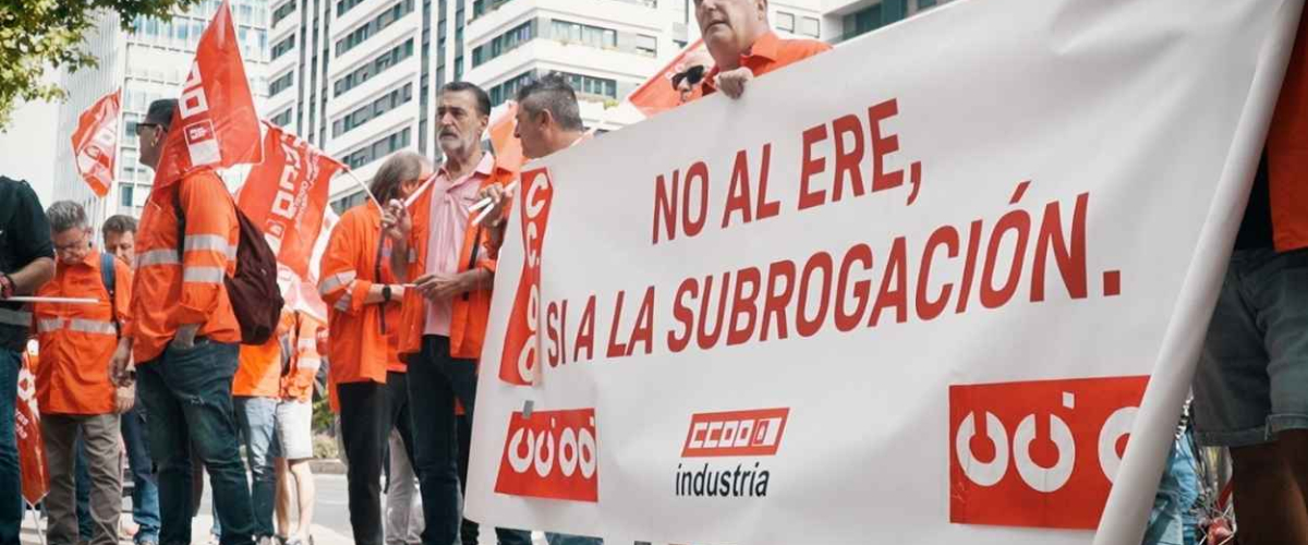 La plantilla de Eserman en Puertollano traslada su protesta a las oficinas de Repsol en Madrid para defender su empleo