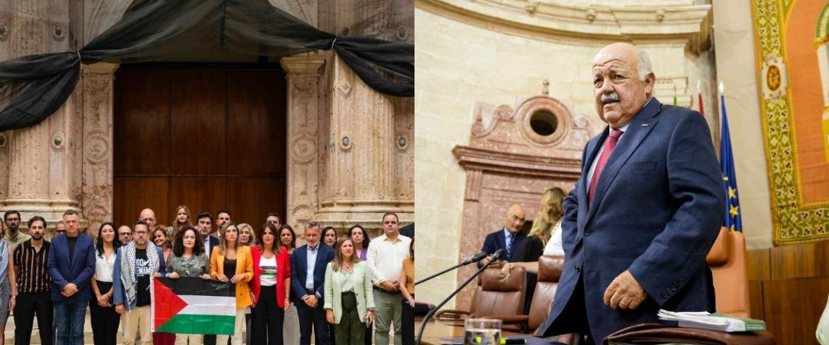 Dos minutos de silencio por Gaza en Andalucía: el PP utiliza el suyo para negar el "genocidio" y camuflarlo con dos casos de violencia de género