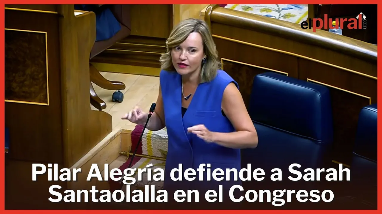 Pilar Alegría defiende a Sarah Santaolalla en el Congreso frente a la persecución del PP