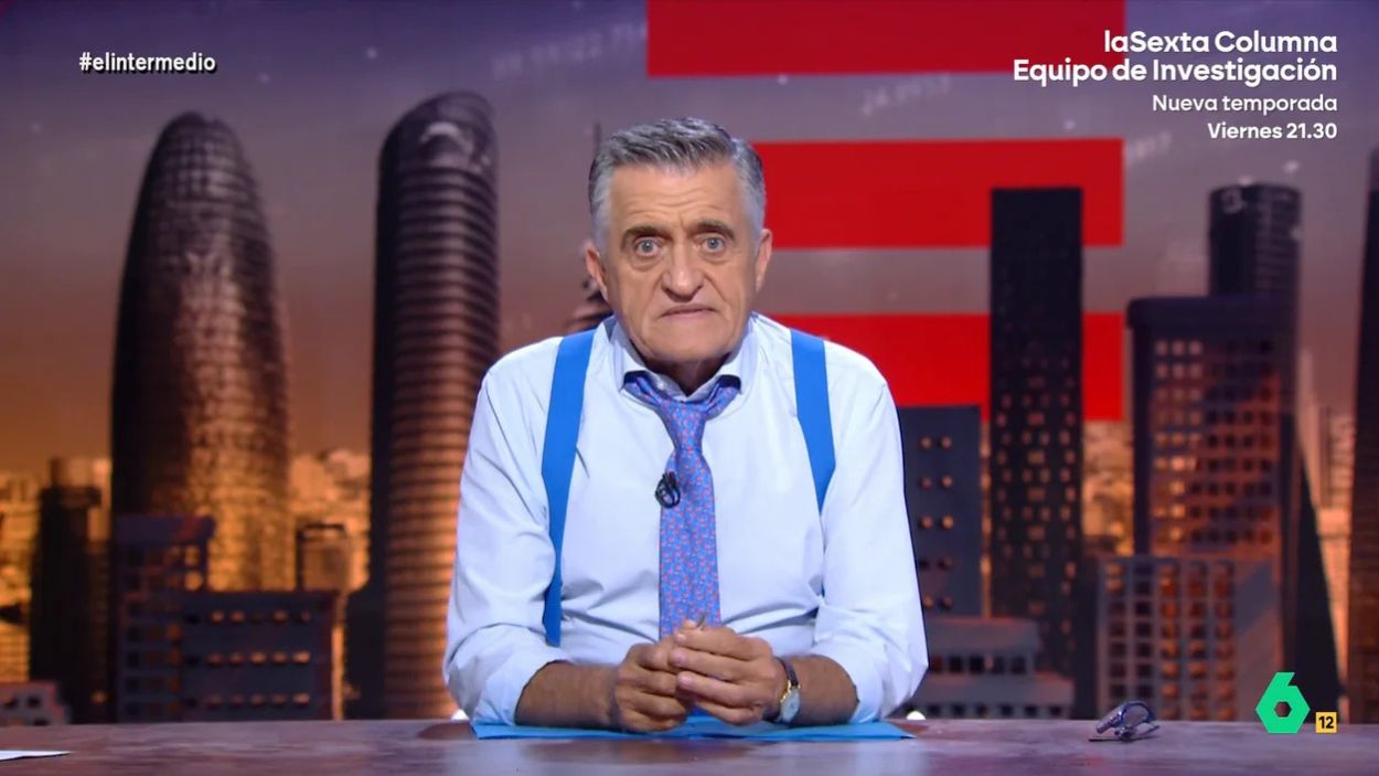 El presentador de 'El Intermedio', El Gran Wyoming. Imagen: laSexta.