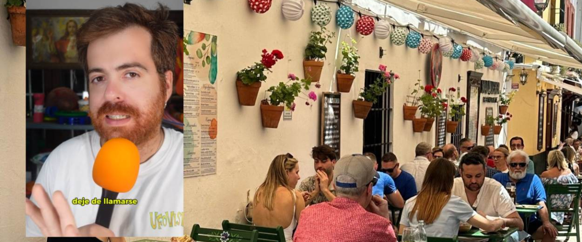La propuesta humorística, cargada de crítica, de un creador de contenido para renombrar el Barrio Santa Cruz: "Residencial Turístico Santa Cruz"