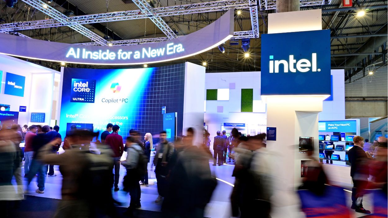Stand de Intel en el Mobile World Congress (MWC) de Barcelona. EP.