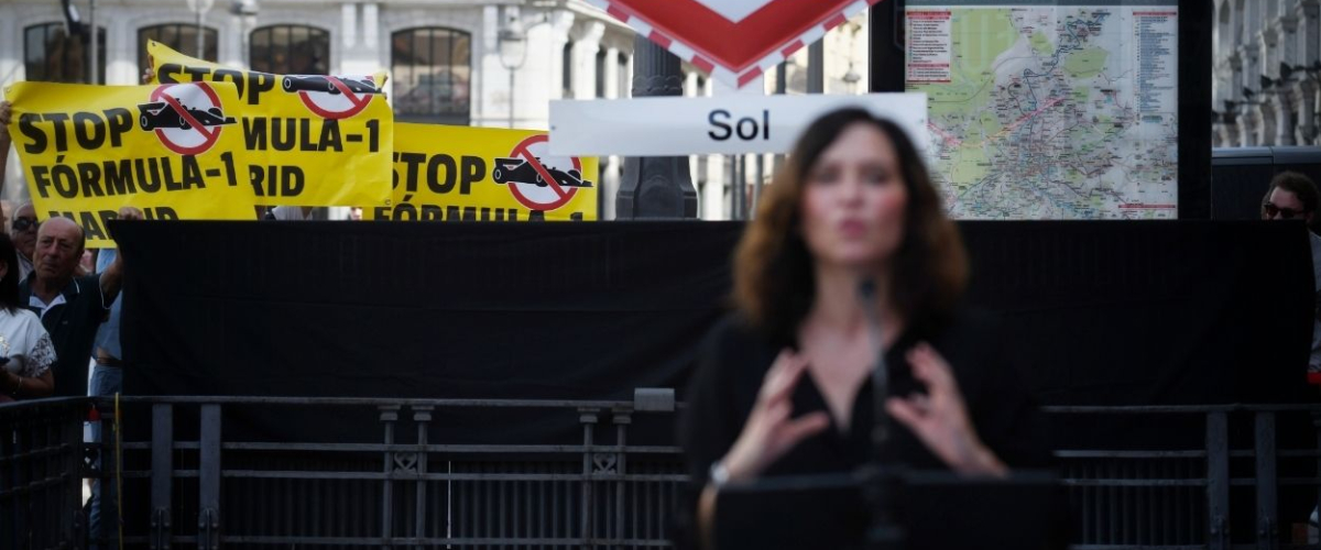 Ayuso activa el Gran Premio de Fórmula 1 en Madrid mientras vecinos protestan: “Nuestros barrios no son un circuito”