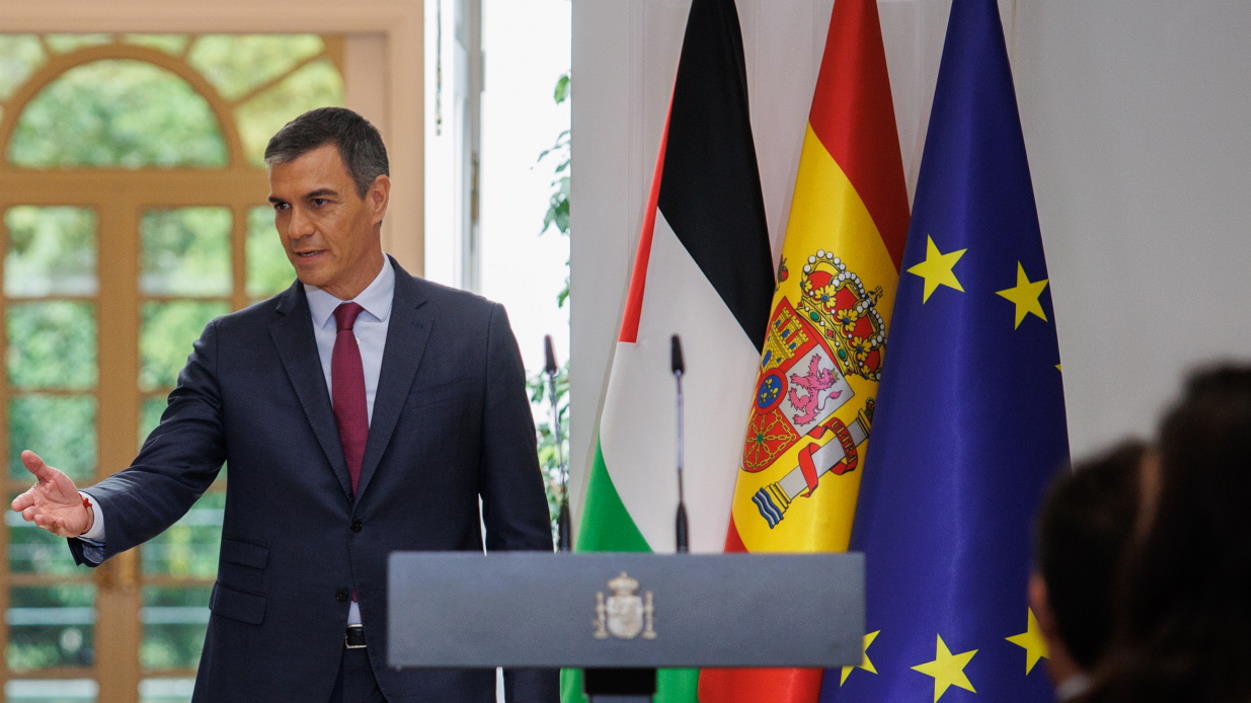 La palabras de Sánchez dividen la política: o con los civiles palestinos o con Netanyahu. EP.