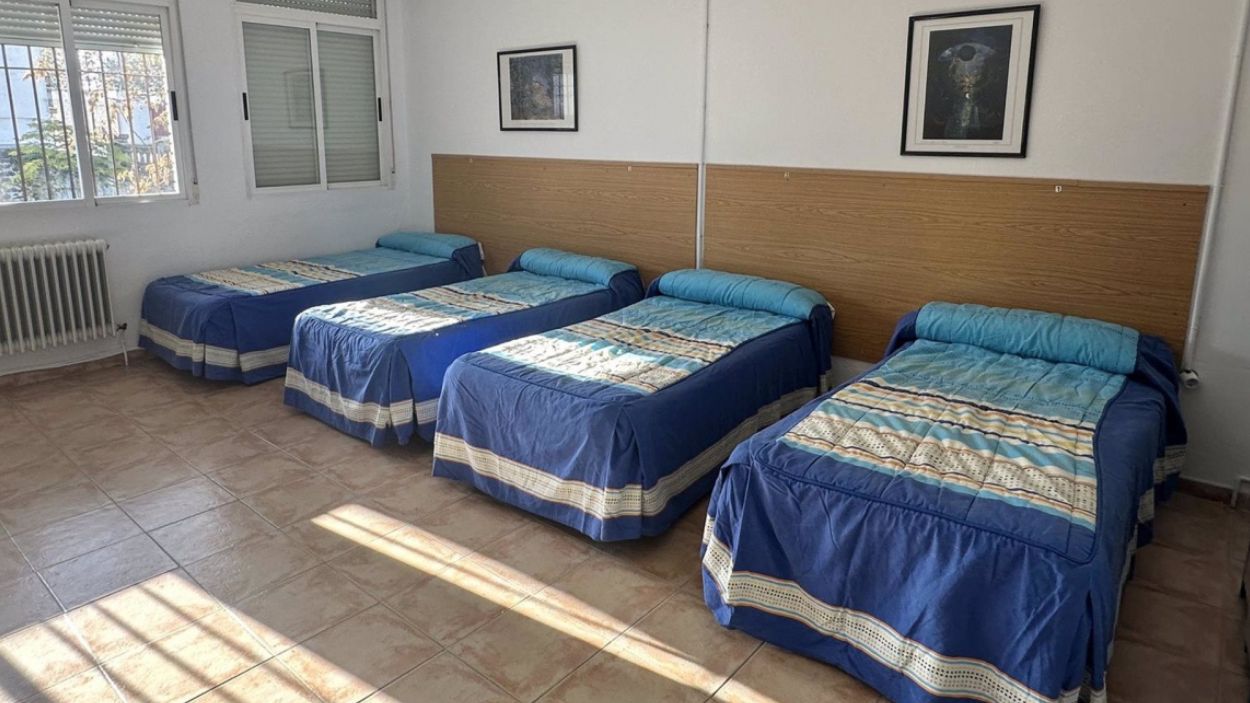 Habitación del albergue de temporeros de Baeza