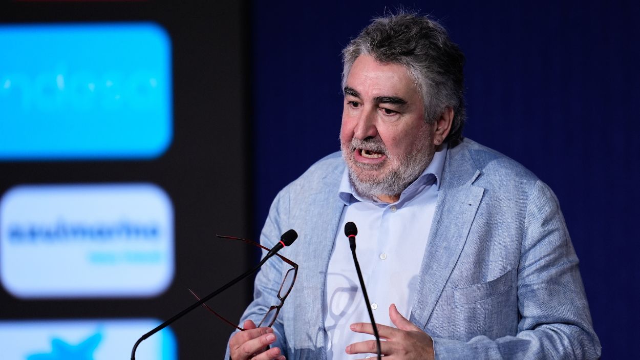 El presidente del CSD, José Manuel Rodríguez Uribes, en un acto de la Federación Española de Baloncesto (FEB). EP. 
