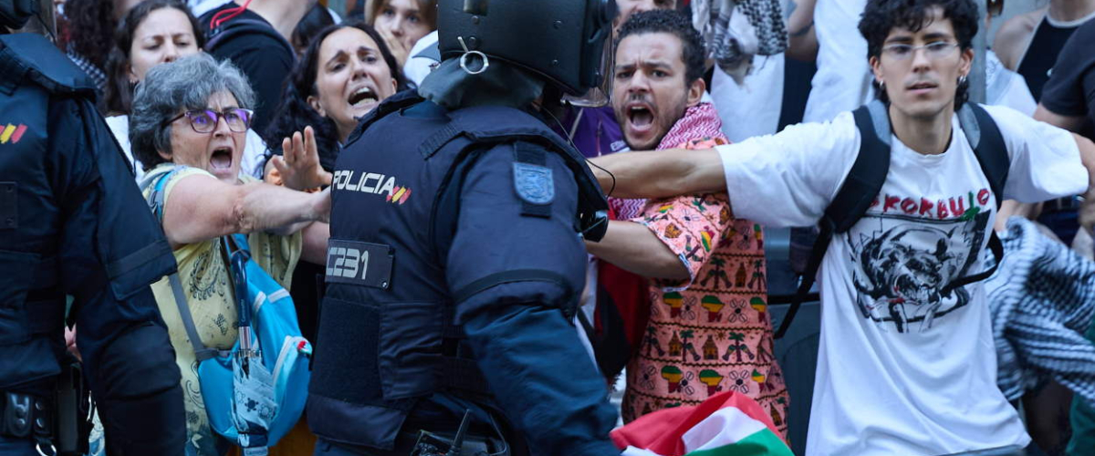 La Policía desmiente el "bulo" lanzado por 'El Mundo' para criminalizar las protestas contra el genocidio de Israel
