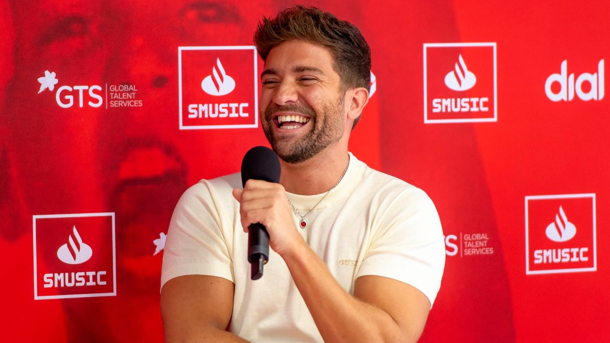 Pablo Alborán en la presentación de su Global Tour 'Km0'. 