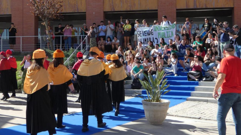 Movilización estudiantil en la Universidad Pablo de Olavide.