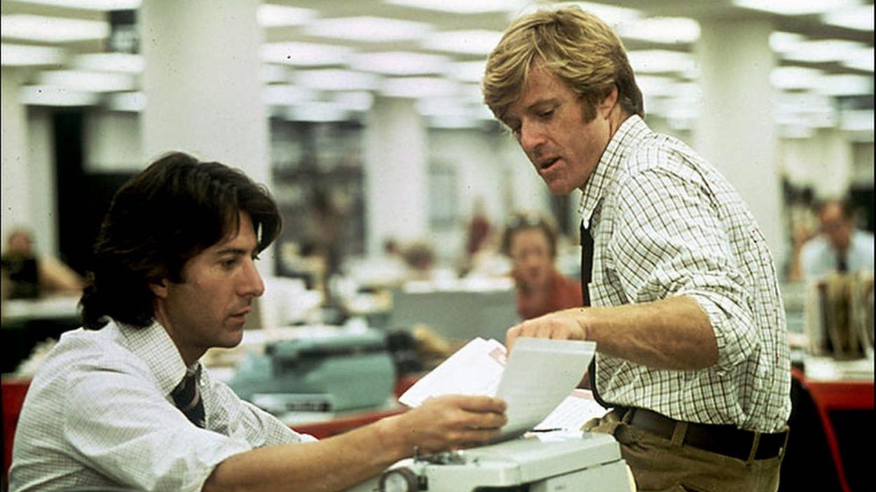 Robert Redford en 'Todos los hombres del presidente'.
