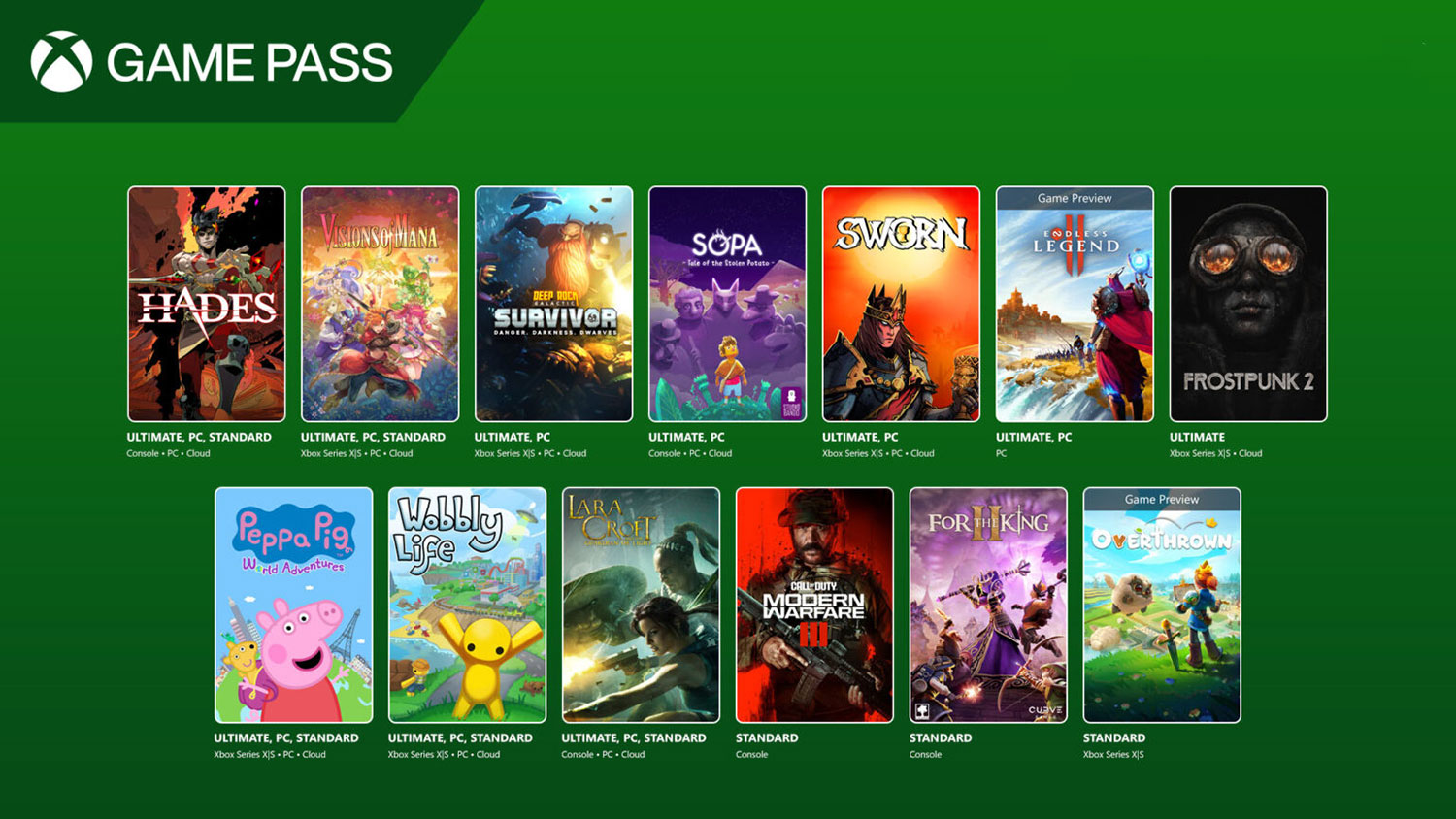 Xbox Game Pass de septiembre trae cantidad de juegos entre ellos Hades, Visions of Mana y más
