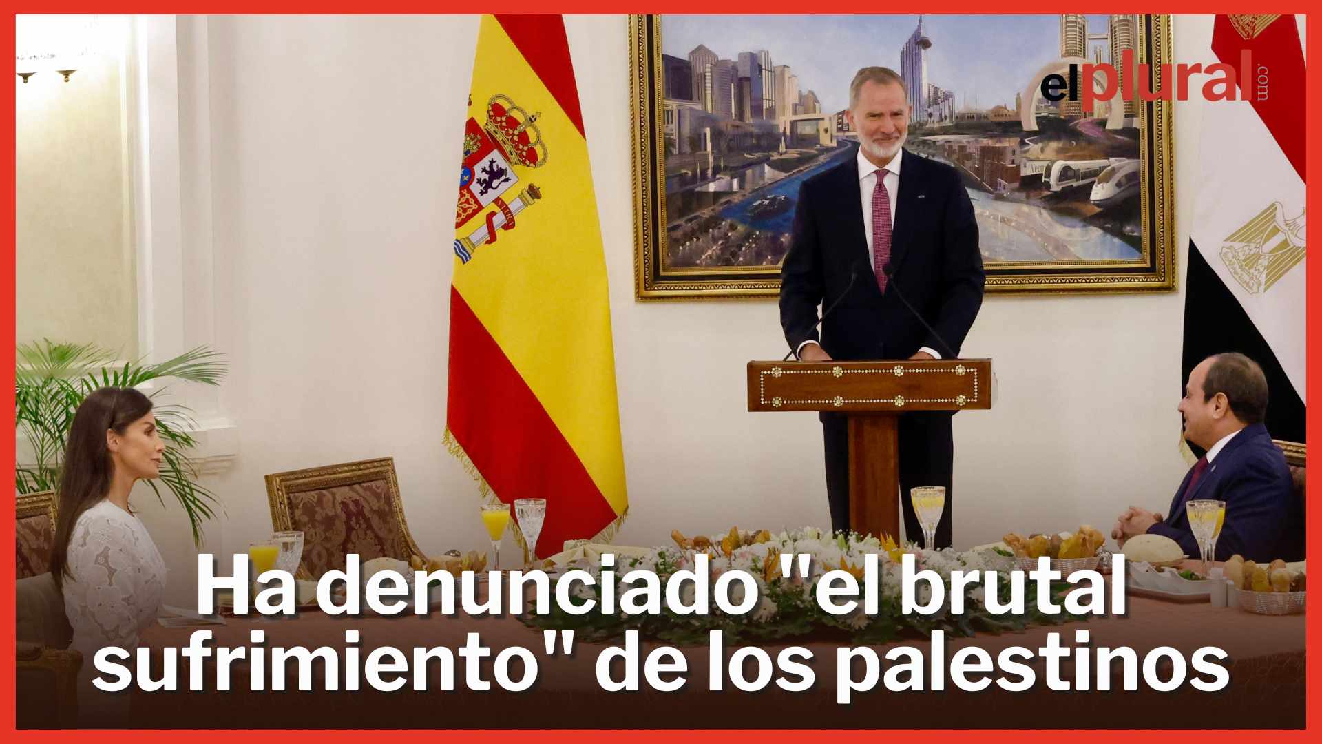 Felipe VI defiende "un Estado palestino viable" que incluya Gaza
