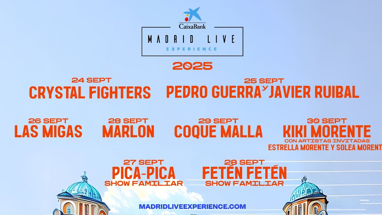Cartel oficial del Festival Caixabank Madrid Music Experience 2025.