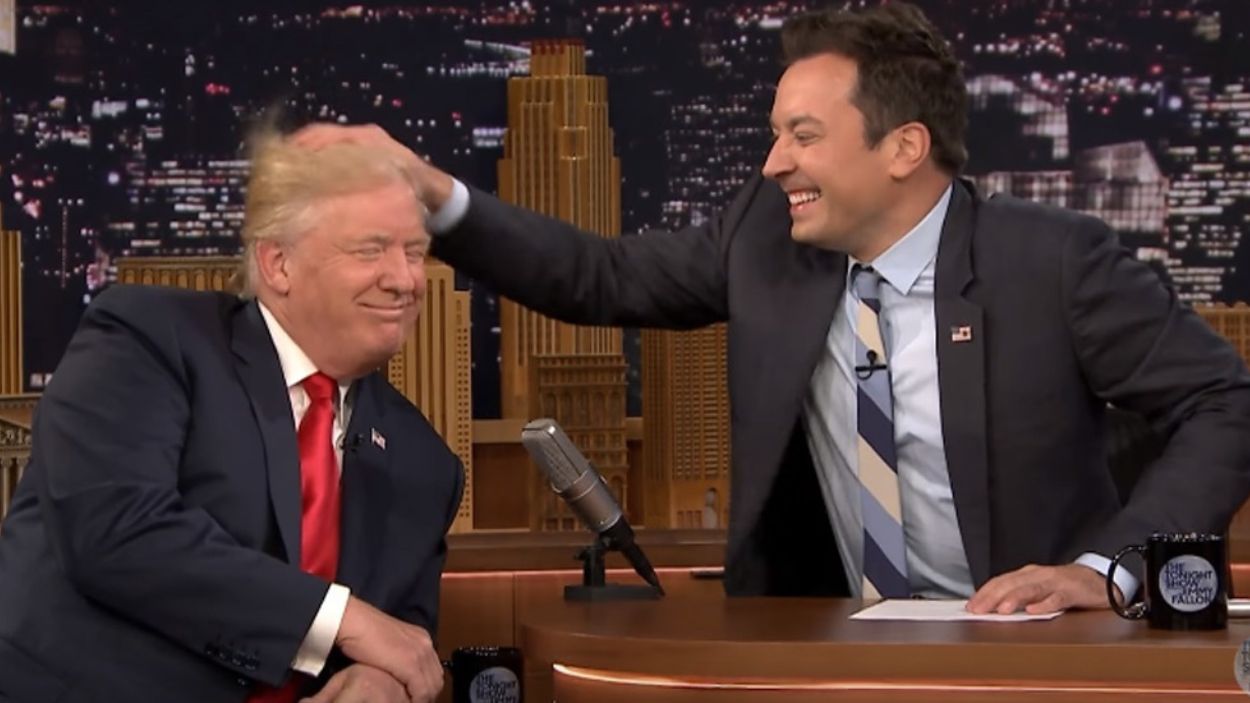 Foto de archivo de Jimmy Fallon y Trump en The Tonight Show. EP.