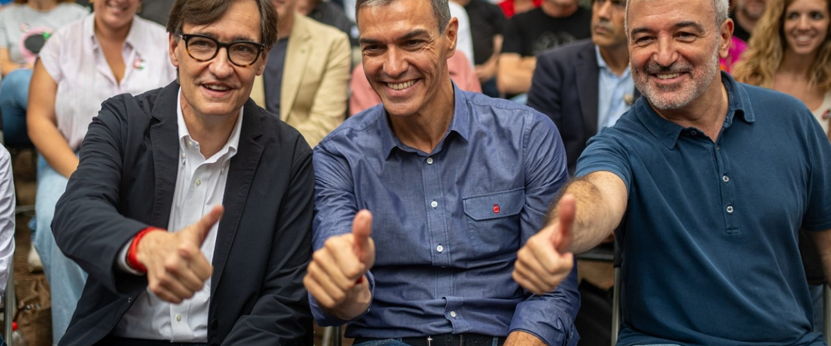 Sánchez y el PSC muestran unidad en la Festa de la Rosa reivindicando la labor del Ejecutivo y cargando contra las derechas