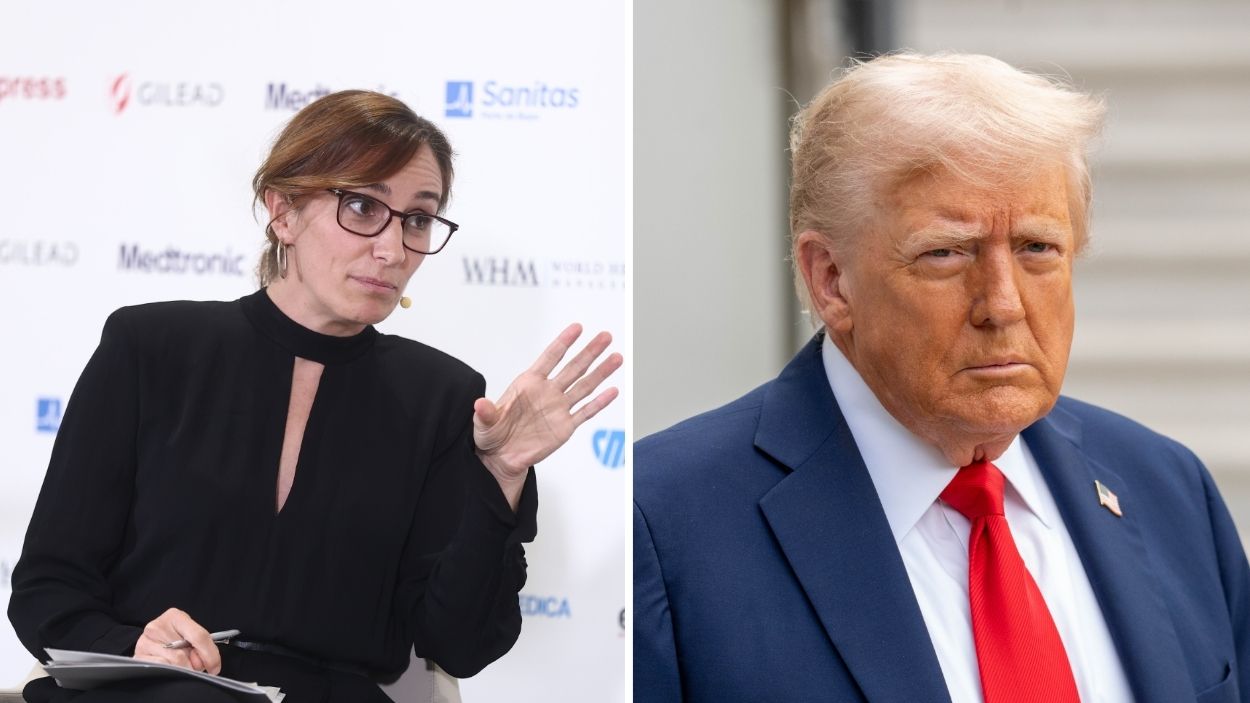 Mónica García y Donald Trump. EP.