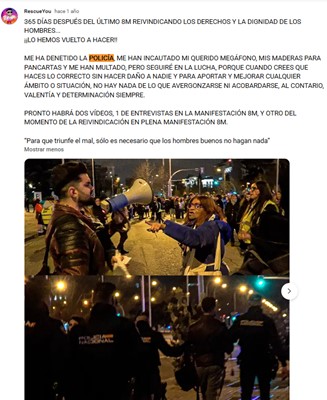 Oliveira manifestación feminista