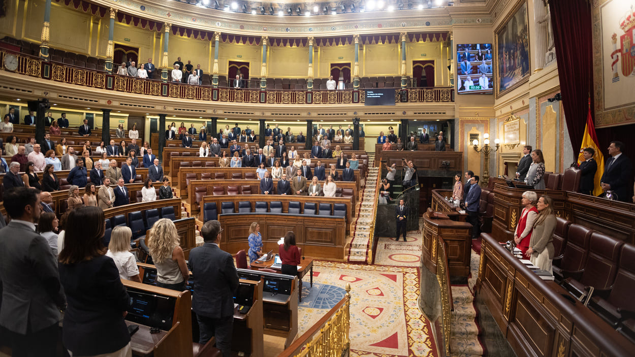 Hemiciclo durante una sesión plenaria en el Congreso de los Diputados, a 23 de septiembre de 2025. EP.