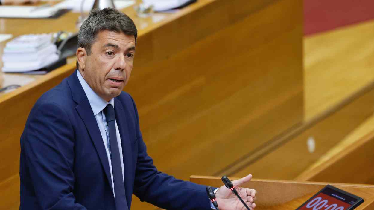 Carlos Mazón durante el debate de Política General de Valencia. EP