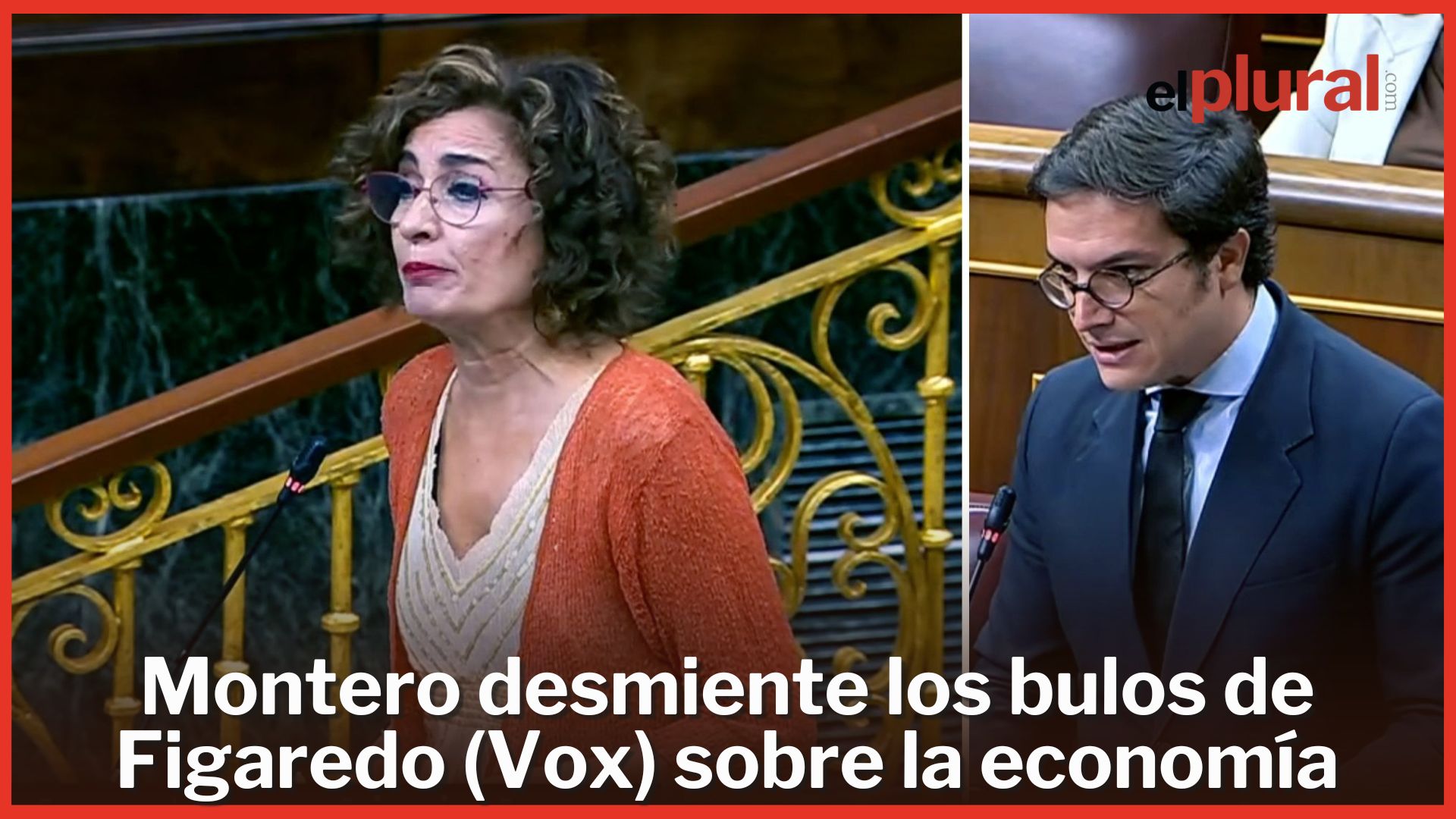 Montero desmiente los bulos de Figaredo (Vox) sobre la economía española