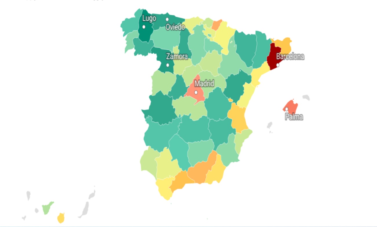 Capitales de provincia más caras y más baratas para vivir según el estudio de Kelisto.es (Foto: Kelisto.es)